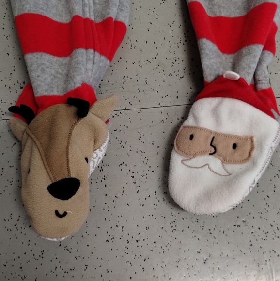 Carter's Just For You Christmas Holiday One Piece Pajamas Size 3T Red Santa PJ - Picture 10 of 11